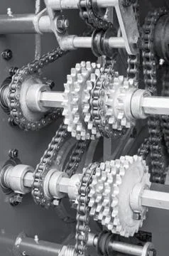 Gears and chain Stock Photos