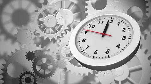 Gears and clock Stock Footage 106250862