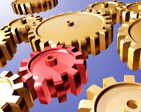 Gears and cogs Stock Illustration