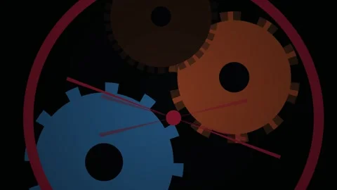Gears and cogs in motion technology. Stock-Footage 335108493