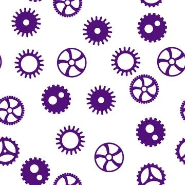 Gears and cogs, pink and purple for girls. Abstract engineering concepts. Won Stock-Illustration