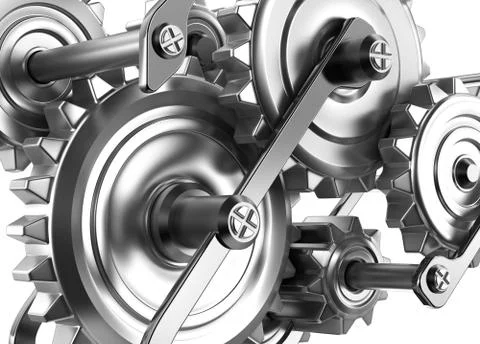 Gears and cogs working together. Reliable mechanism Stock Illustration