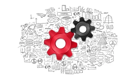 Gears and infographics Video stock 103308484