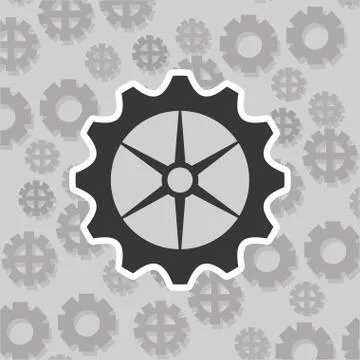 Gears and pattern background image Illustrazione stock