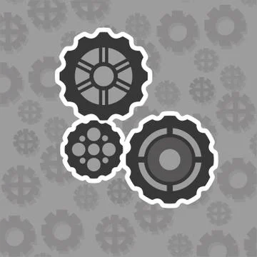 Gears and pattern background image イラスト素材