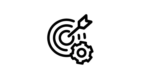 Gears and refresh icon animation - alpha matte. 4K Video motion Animation. .. Stock Footage 311559842