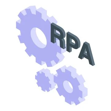 Gears are symbolizing a robotic process automation concept Illustrazione stock