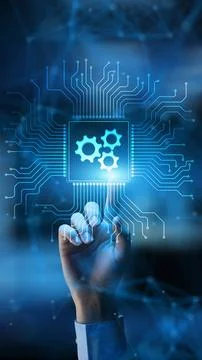 Gears as Automation Concept Enhancing Workflow Efficiency and Process Optimiz Stock Photos