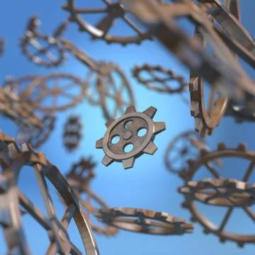 Gears background Stock Illustration