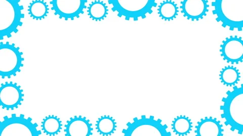 Gears background. Rotating gears on a white background with copy space. Mechanis Stock Footage 151643445