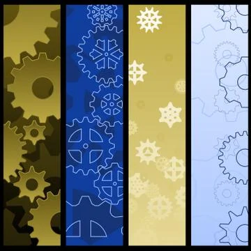 Gears banners Stock Illustration