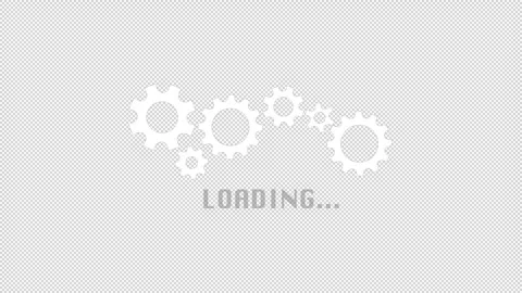 Gears bar loading in progress animation. Rotating of white gears Video stock 260499265