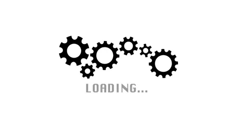 Gears bar loading in progress animation in white background Stock Footage 260499591