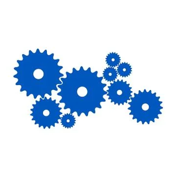 Gears in blue design Stock Illustration
