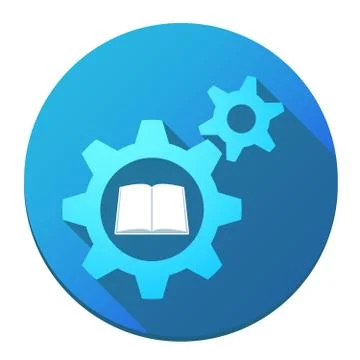 Gears with a book Illustrazione stock