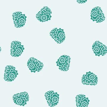 Gears brainstorm glyph seamless pattern Illustrazione stock