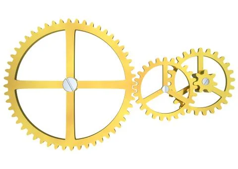 Gears close up Stock Illustration