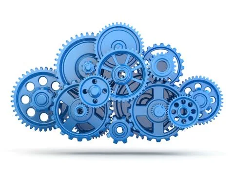 Gears. cloud computing. Ilustração Stock