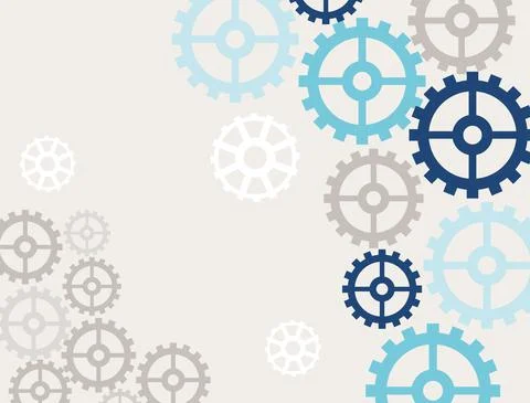 Gears cogs in beige background Stock Illustration