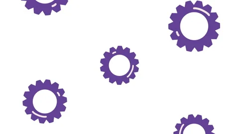 Gears cogs setting pattern animation Stock Footage 201929194