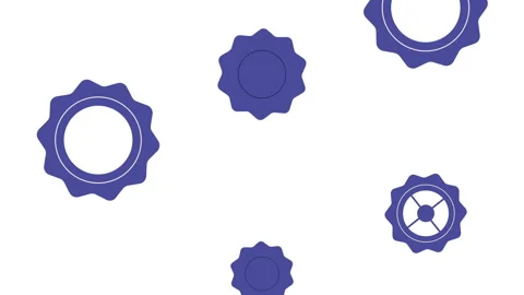 Gears cogs settings pattern animation Stock Footage 224395781