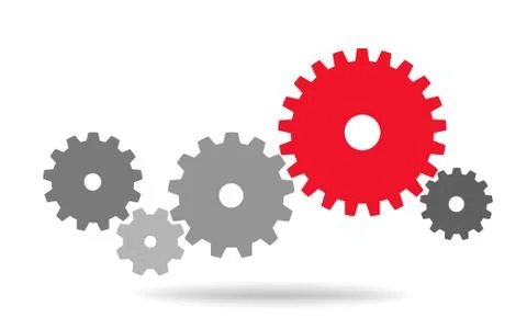 Gears for cooperation or teamwork Background Stock Illustration