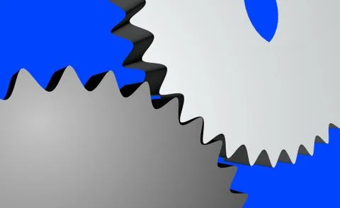 Gears on a dark blue background Stock Illustration