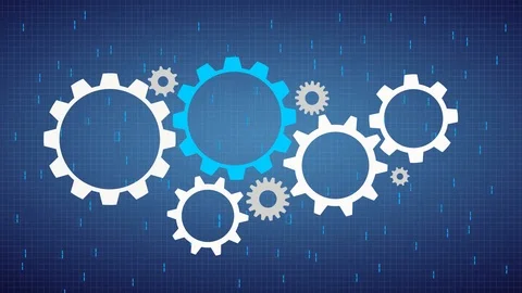 Gears Data Smart Car Animation Stock Footage 97503358