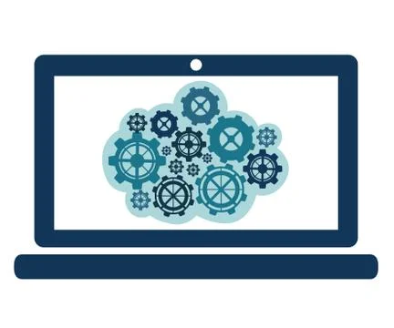 Gears design over  white background, vector illustration Stock Illustration
