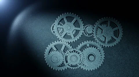 Gears drawing  in spot of light Vidéo 45431919