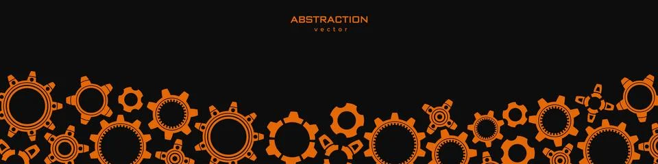 Gears . Engineering industrial background.Technical drawing . Stock Illustration