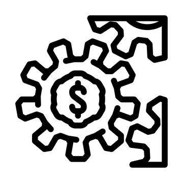 Gears esg line icon vector illustration Stock Illustration