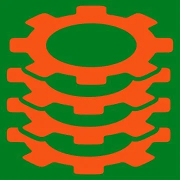 Gears Flat Icon Stock-Illustration
