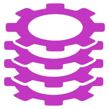 Gears Flat Icon Stock-Illustration