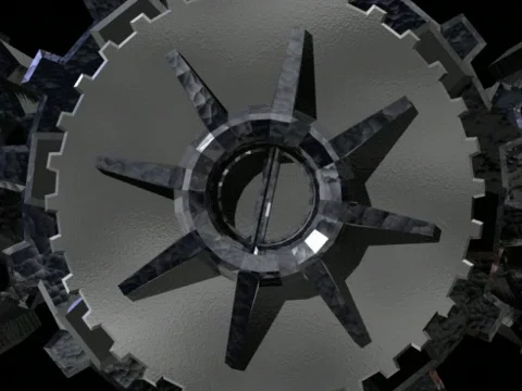 Gears fly through Doors Stock Footage 792156