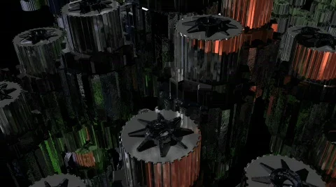 Gears fly through Stock Footage 787633