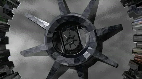 Gears fly through Stock Footage 787678