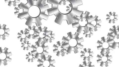 Gears flying in 4k 60fps Stock Footage 331055847