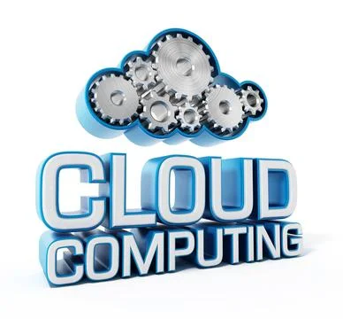 Gears forming a cloud shape and cloud computing text Gears forming a cloud... 写真素材