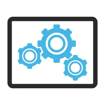 Gears Framed Vector Icon Stock-Illustration