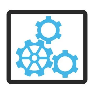 Gears Framed Vector Icon Grats Stockgrafik