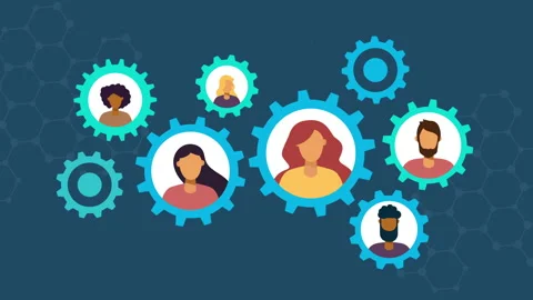 Gears Humans Teamwork Stock Footage 172200556