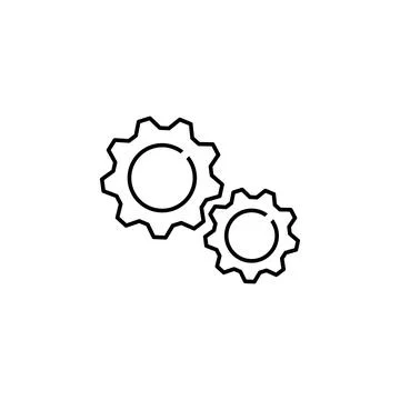 Gears icon. Element of scientifics study icon for mobile concept and web apps Stock Illustration