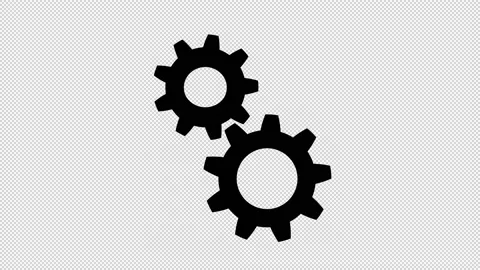Gears icon in flat style. Wheel symbol Stock Footage 169716381