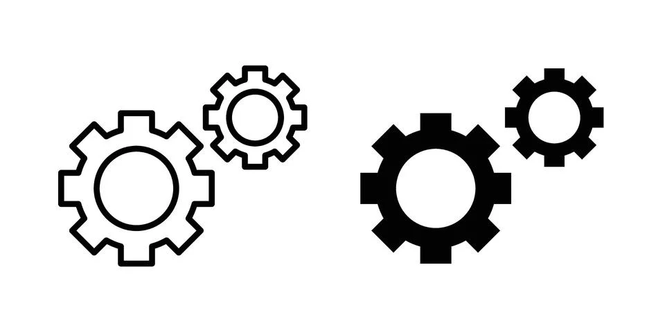 Gears icon graphic element. web icon set Illustrazione stock