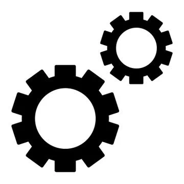 Gears icon isolated on the white background Stock Illustration
