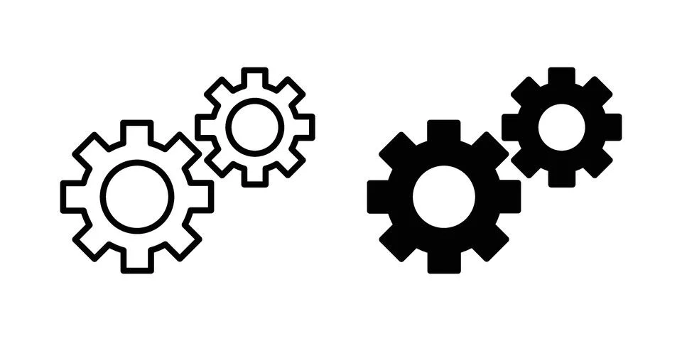 Gears icon or illustration vector symbols Stock Illustration