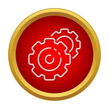 Gears icon representing settings, process, and configuration Stock Illustration