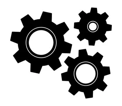 Gears icon settings , for mobile applications web sites etc. Vector illustrat Stock Illustration