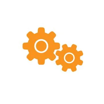 Gears icon, symbol of work, development vector Stock Illustration
